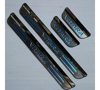 Car Door Sill Protector for Suz-uki Vitara 2015-2020 4PCS Scuff Plate Stainless Steel Stickers Accessories,Blue