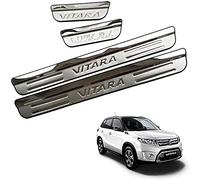 Car Door Sill Protector for Suz-uki Vitara 2015-2020 4PCS Scuff Plate Stainless Steel Stickers Accessories,Silver