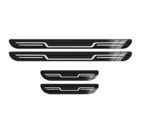 Car Door Sill Protector Kick Plates for Suzuki Swift Dzire 2012-2017, Universal Anti Trampling Self Adhesive Carbon Fibre Strips,Black