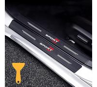 Car Door Sill Protector Strips for Audi A1 8X A6 C6 A7 Q3 2011-2018, Carbon Fiber Paint Protection Film for Car Kick Plates Panel Covers Protector 4Pcs