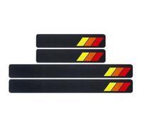 Car Door Sill Protector Strips For Audi Q2 Q3 Q4 Q5 Q7 Q8 Q9 S1 e-tron 2005-2027, Anti Kick Threshold Guard Non Slip Anti-Scratch Plates Pedal Body Decoration Accessory,B/Red