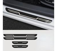 Car Door Sill Scuff Plate,Welcome Pedal Guard Kick Plates Threshold Cover Stainless Steel for BMW X5 2019-2024 Car Door Sill Protector Accessories 4 Pcs,Carbon fiber texture