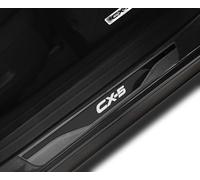 Car Door Sill Scuff Protector, for Mazda CX-5 CX5 2013-2022 2023 2024 Accessories Parts, with abs Plastic Door Entry Guard Plate Trim Cover, Auto Interior Accessory Kick Panels Black 4pcs set