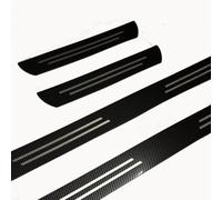 Car Door Sill Strips For Renault Captur 2 2024 2025, Threshold Cover Protector Welcome Pedal Guard Kick Plates Anti-Scratch Exterior Accessories, Carbon Fiber Black