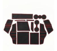 Car Door Slot Mats for Passat 2019-2023, Non-Slip Rubber Mats Car Interior Fit Mat Car Mat Bundle Door Seam Accessoires,Red