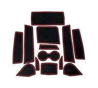 Car Door Slot Pads for Peugeot 3008 GT 2016-2021,Rubber Mats for Centre Console Auto Door Groove Pad,Non-Slip Mats Centre Console Anti-Slip Cup Car Door Groove Pad,Red