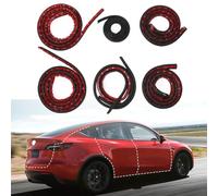 Car Door Soundproof Seal Kit for Tesla Model 3 2017-2024, Rubber Weather Draft Seal Strip Wind Noise Reduction Kit for Car Window and Door, Trunk Edge, Engine Cover