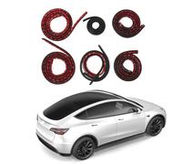 Car Door Soundproof Seal Kit for Tesla Model Y 2020-2024, Rubber Weather Draft Seal Strip Wind Noise Reduction Kit for Car Window and Door, Trunk Edge, Engine Cover