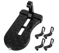 Car Door Step for Roof Access,Multifunction Car Door Pedal with Safety Hammer,Foldable Portable latch Hook for Most Vehicles, SUV, Truck,Max Load 250kg,Rooftop Assistance Accessories (Black)
