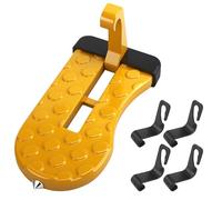 Car Door Step for Roof Access,Multifunction Car Door Pedal with Safety Hammer,Foldable Portable latch Hook for Most Vehicles, SUV, Truck,Max Load 250kg,Rooftop Assistance Accessories (Orange)