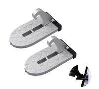 Car Door Step, Multi-Foldable Aluminum Alloy Roof Rack Car Step, Universal with Safety Hammer Step Assist, Easy Pedal Ladder Access (2 PCS,Silver)