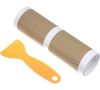 Car Door Threshold Protection, 4PCS Door Edge Step Dust Shield Cover, Carbon Fiber Pattern Car/SUV Universal Rubber Scratch Resistant Exterior Accessories (Gold Tone)