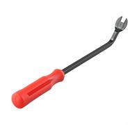 Car Door Trim Panel Fastener Nail Puller Pry Clip Plier Upholstery Removal Tool With Red Plastic Handle Forged Steel Body 225mm Length For Auto Interior Panel Clip Staple Extraction Work