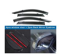 Car Door Visor Compatible For MG Mulan MG4 EV EH32 2022 2023 2024 Side Sun Rain Guard Deflectors Weathershileds Window Visor Car Stylings(Chrome Strip-Carbon)