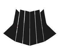 Car Door Window Rubber Seal Strip 6PCS For Jeep For Compass 2017-2023 Glossy Black Pillar Post Column B C Sticker Window Cover Door Trim AJOHBM