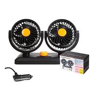 Car Double Headed 360 Degree Rotating Cooling For Front Dashboard Air Cooler USB Electric Fan Adjustable Cooling Fan Pc Usb Silents Led Replacements For Rooms Extension Laptop With