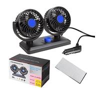 Car Double Headed 360 Degree Rotating Cooling For Front Dashboard Air Cooler USB Electric Fan Adjustable Cooling Fan Pc Usb Silents Led Replacements For Rooms Extension Laptop With