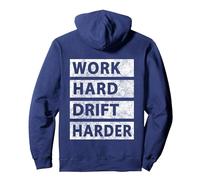 Car Drifting Tokyo JDM Drift Funny Japanese Car Drifting Pullover Hoodie, Adult Unisex, Navy Blue, X-Large