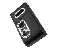 Car Drink Holders 2 Cup Holder Tissue Box Phone Storage Box Auto Center Console Arm Rest Height Pad Cover Heighten Pads(Black)