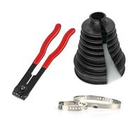 Car Drive Shaft Joint Kits CV Boot Installation To Universal Ball Cage Dust Cover CV Boot Kit Transmission Shaft Elastic Rubber Outer Easy To Install Clip Pliers(4)