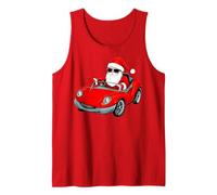 Car Driver Santa Claus Tank Top