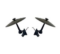Car Drum Cymbals Air Vent 2Pcs Car Cymbals Drums Air Vent Mini Drum Hand-shooting Cymbal For Interio Decoration (Black)