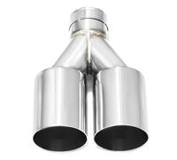 Car dual exhaust tail pipe 1 Piece Stainless Steel Car Exhaust Bright Flat Edge Double Pipe Muffler Tailpipe Nozzle(60MMX89MM)