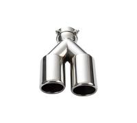 Car dual exhaust tail pipe 1pcs Stainless Steel Exhaust Tail Pipe 63mm Inlet 70mm Outlet Dual Exit Muffler Tips For Cars(EJ20211n-L)