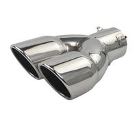 Car dual exhaust tail pipe Stainless Steel Car Dual Exhaust Tip Bolt-on Rolled Edge Slant Cut 76mm Inlet
