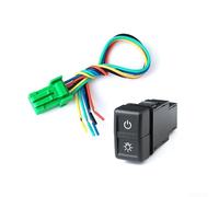 Car Dual Key LED Headlight Switch With Connection Wire For Isuzu | NLR Pickup Truck, Modified Dual-Button Switch For Fog Light And Spotlight Control, Quality Plastic And Metal C