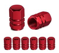 Car Dust Cap 4PCS Tire Valve Stem Caps for Porsche 718 Boxster Cayman (986/987.1/987.2/981/982), Aluminum Tire Valve Cap Dust Proof Valve Cover for Cars Tire Valve Stem Caps,Red-