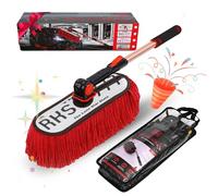 Car Duster Exterior Scratch Free Extendable Handle,Wax Cotton Hair Car Brush Kit for Car,Truck,SUV,RV and Motorcycle,Duster for car Cleaning,No Lint(The Long Star State Designer License Plate)