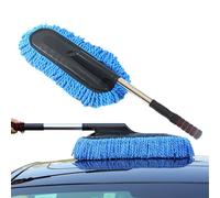 Car Duster, Telescopic CarsWash Brush, Microfiber Cleaning Washing Brush, Multi Purpose Microfibre CarWashBrush, Vehicle Interior Exterior Cleaning Kit With Extendable Handle, ScratchCleaning Mop