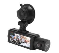 Car DVR Camera, 1080P Triple Camera Dash Cam, Night Dash Camera HD with Front, Rear, and Inside Cameras, Motion Detection and G Sensor for Driving, 4H Parking
