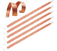 Car Earth Strap, CTRICALVER Universal Automotive Heavy Duty Engine Earth Strap Ground Cable Copper (T-2), strong and durable.(5pcs)