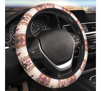 Car Elastic Steering Wheel Cover Universal 15 Inch Vehicle Stretch Steering Wheel Cover Protector A Woman Exercising Auto Protective Cover Novelty Car Interior Accessories for Men Women
