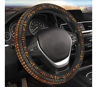 Car Elastic Steering Wheel Cover Universal 15 Inch Vehicle Stretch Steering Wheel Cover Protector African Classic Weave Auto Protective Cover Novelty Car Interior Accessories for Men Women