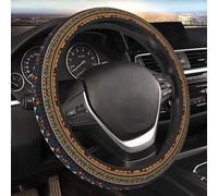 Car Elastic Steering Wheel Cover Universal 15 Inch Vehicle Stretch Steering Wheel Cover Protector African Ethnic Pattern Auto Protective Cover Novelty Car Interior Accessories for Men Women