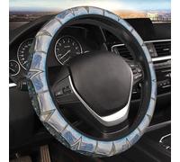 Car Elastic Steering Wheel Cover Universal 15 Inch Vehicle Stretch Steering Wheel Cover Protector Airplane Cockpit Auto Protective Cover Novelty Car Interior Accessories for Men Women