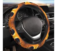 Car Elastic Steering Wheel Cover Universal 15 Inch Vehicle Stretch Steering Wheel Cover Protector Airplane at Sunset Auto Protective Cover Novelty Car Interior Accessories for Men Women