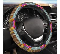 Car Elastic Steering Wheel Cover Universal 15 Inch Vehicle Stretch Steering Wheel Cover Protector Art Guitar Pattern Auto Protective Cover Novelty Car Interior Accessories for Men Women