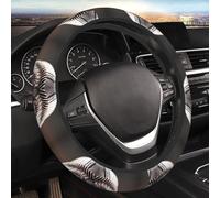 Car Elastic Steering Wheel Cover Universal 15 Inch Vehicle Stretch Steering Wheel Cover Protector Baseball Lace Close Up Auto Protective Cover Novelty Car Interior Accessories for Men Women