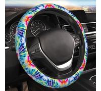 Car Elastic Steering Wheel Cover Universal 15 Inch Vehicle Stretch Steering Wheel Cover Protector Beautiful World Rainbow Tribe Auto Protective Cover Novelty Car Interior Accessories for Men Women