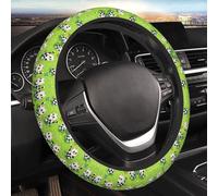 Car Elastic Steering Wheel Cover Universal 15 Inch Vehicle Stretch Steering Wheel Cover Protector Black and White Checkered Cats Auto Protective Cover Novelty Car Interior Accessories for Men Women