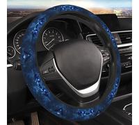 Car Elastic Steering Wheel Cover Universal 15 Inch Vehicle Stretch Steering Wheel Cover Protector Blue Galaxy Auto Protective Cover Novelty Car Interior Accessories for Men Women