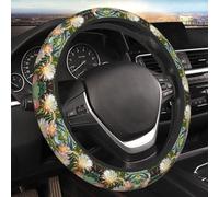 Car Elastic Steering Wheel Cover Universal 15 Inch Vehicle Stretch Steering Wheel Cover Protector Cactus Flower Pot Auto Protective Cover Novelty Car Interior Accessories for Men Women