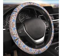 Car Elastic Steering Wheel Cover Universal 15 Inch Vehicle Stretch Steering Wheel Cover Protector Cherry blossom1 Auto Protective Cover Novelty Car Interior Accessories for Men Women