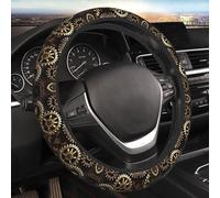 Car Elastic Steering Wheel Cover Universal 15 Inch Vehicle Stretch Steering Wheel Cover Protector Cool Steampunk Gears Auto Protective Cover Novelty Car Interior Accessories for Men Women