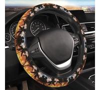 Car Elastic Steering Wheel Cover Universal 15 Inch Vehicle Stretch Steering Wheel Cover Protector Coconut Beach Sunset Hammock Auto Protective Cover Novelty Car Interior Accessories for Men Women