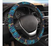 Car Elastic Steering Wheel Cover Universal 15 Inch Vehicle Stretch Steering Wheel Cover Protector Colorful Lights Auto Protective Cover Novelty Car Interior Accessories for Men Women
